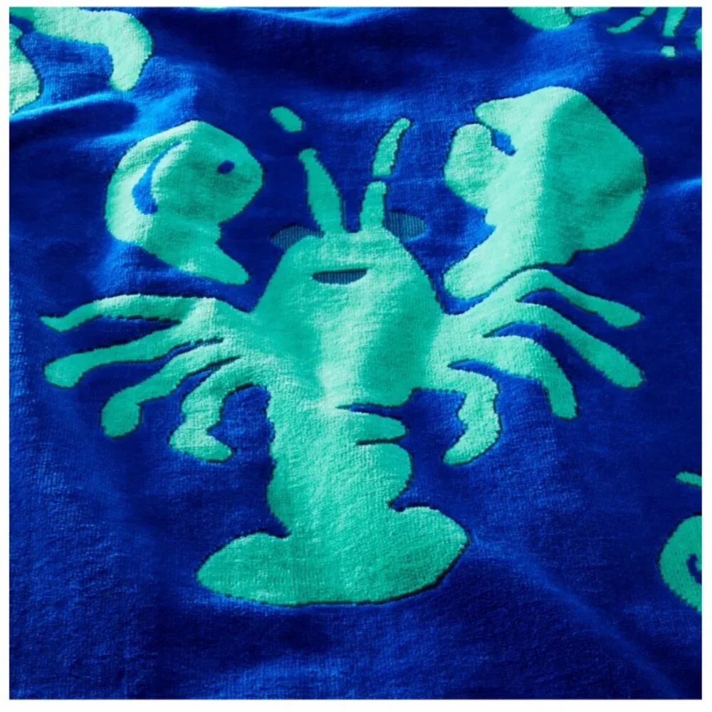Roller Rabbit x Target Cobalt Blue Lobsters Beach Towel